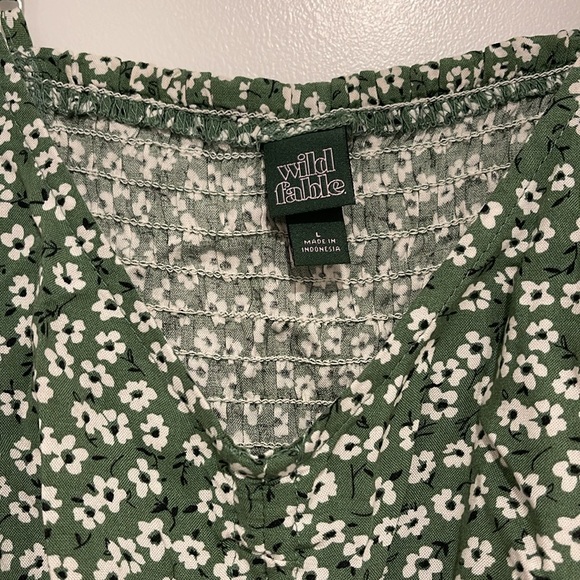 Wild Fable Green Floral Tank Top - Picture 3 of 6